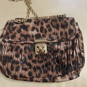Chico's Brown Leopard Print Shoulder Bag